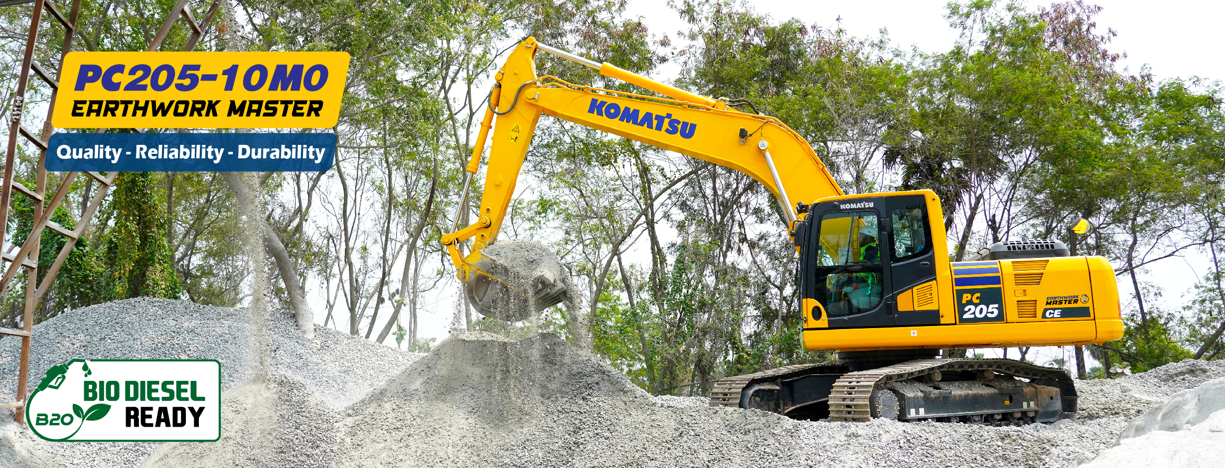 6 Reasons to choose Komatsu’s Hydraulic Excavator PC205-10MO